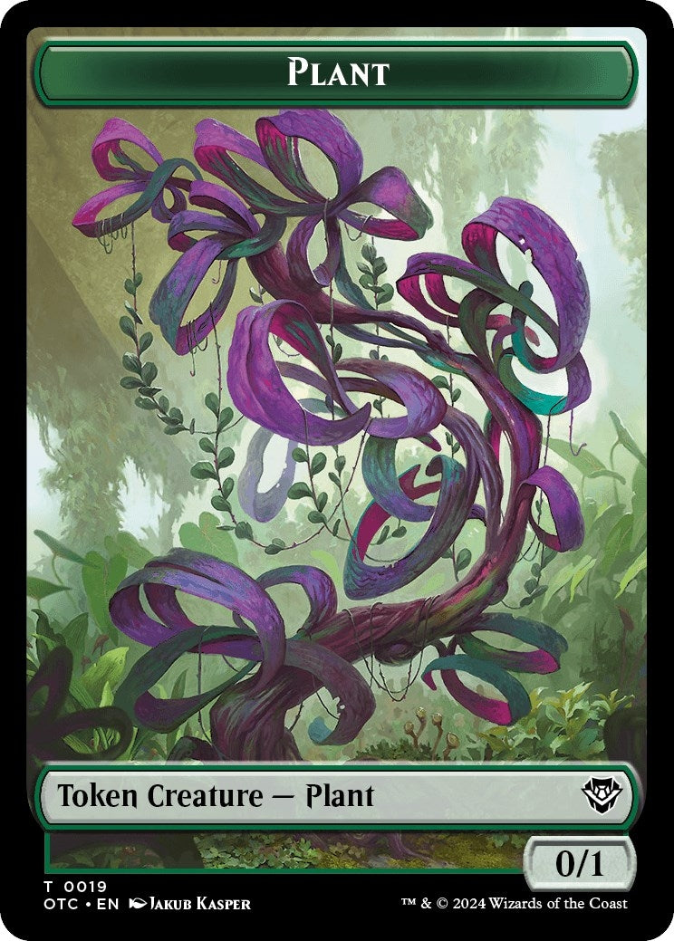 Image for Plant // Sand Warrior Double-Sided Token (19 // 23) (Commander: Outlaws of Thunder Junction) - Magic: The Gathering