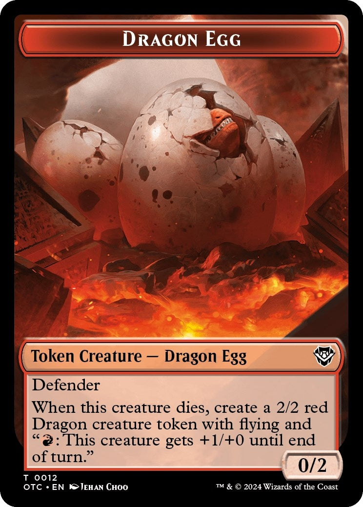 Image for Dragon Egg // Dragon Double-Sided Token (12 // 11) (Commander: Outlaws of Thunder Junction) - Magic: The Gathering
