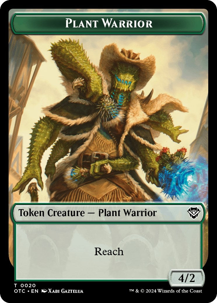 Image for Plant Warrior // Plant Double-Sided Token (20 // 19) (Commander: Outlaws of Thunder Junction) - Magic: The Gathering
