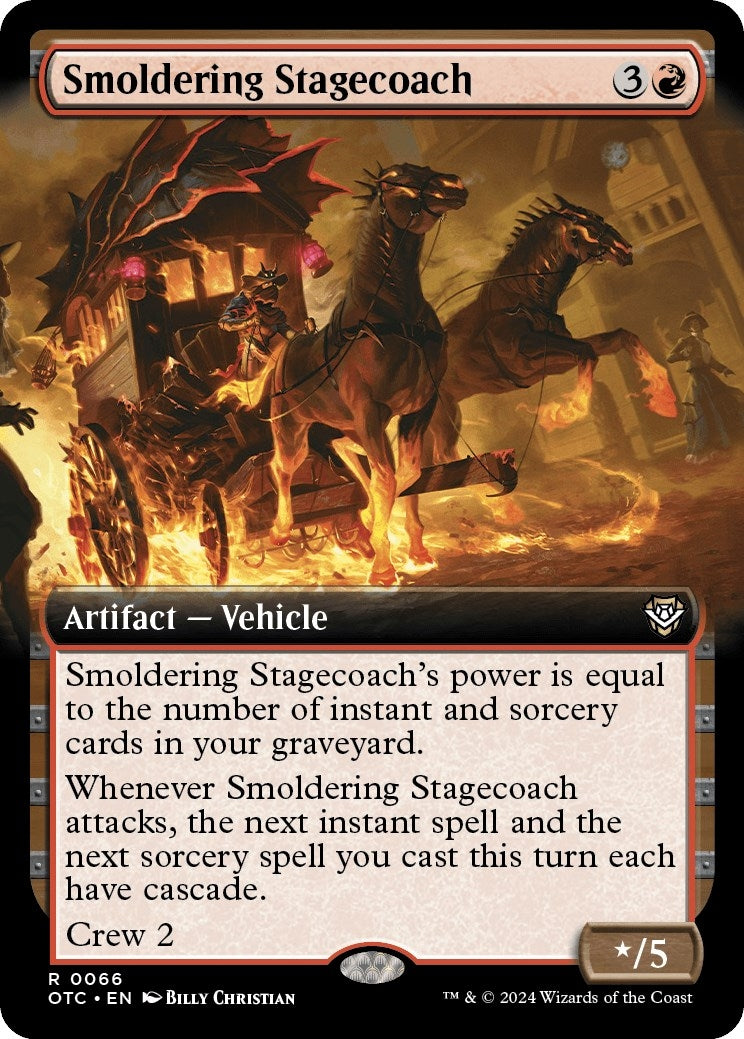 Image for Smoldering Stagecoach (Extended Art) (66) (Commander: Outlaws of Thunder Junction) - Magic: The Gathering