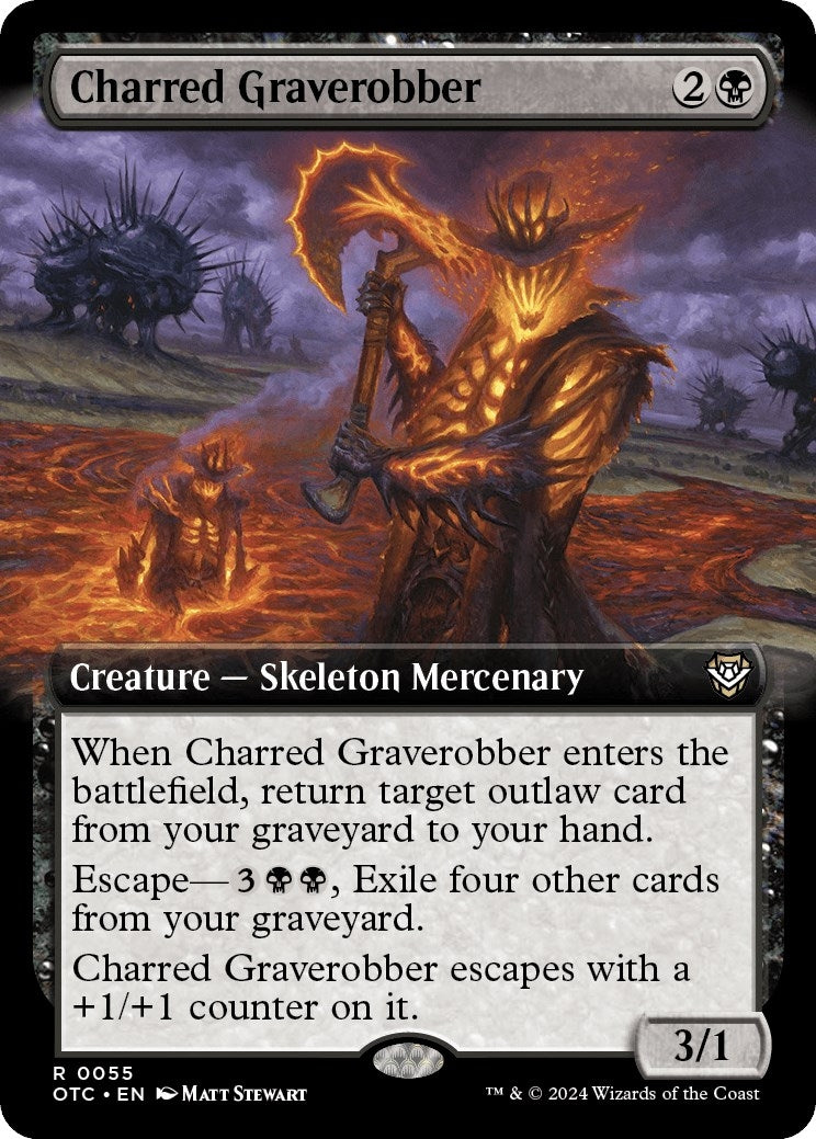 Image for Charred Graverobber (Extended Art) (55) (Commander: Outlaws of Thunder Junction) - Magic: The Gathering