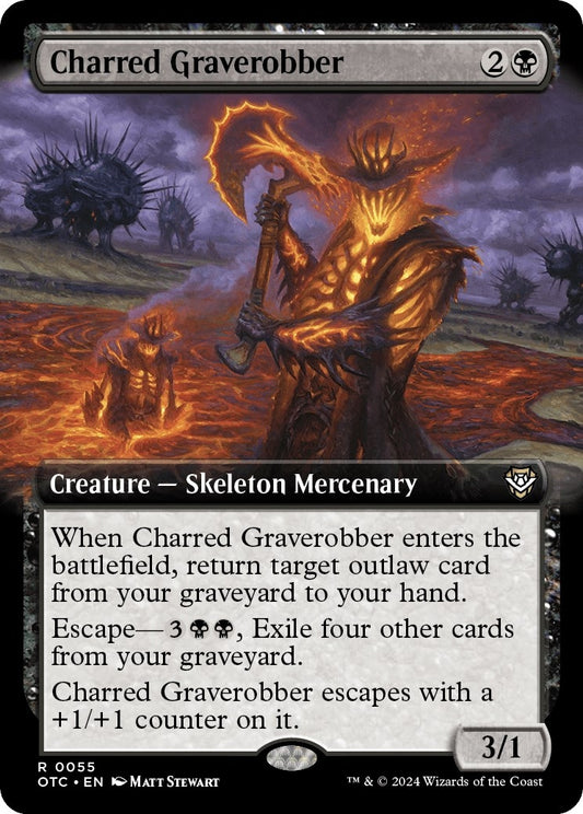 Image for Charred Graverobber (Extended Art) (55) (Commander: Outlaws of Thunder Junction) - Magic: The Gathering