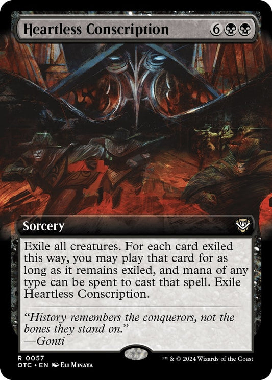 Image for Heartless Conscription (Extended Art) (57) (Commander: Outlaws of Thunder Junction) - Magic: The Gathering