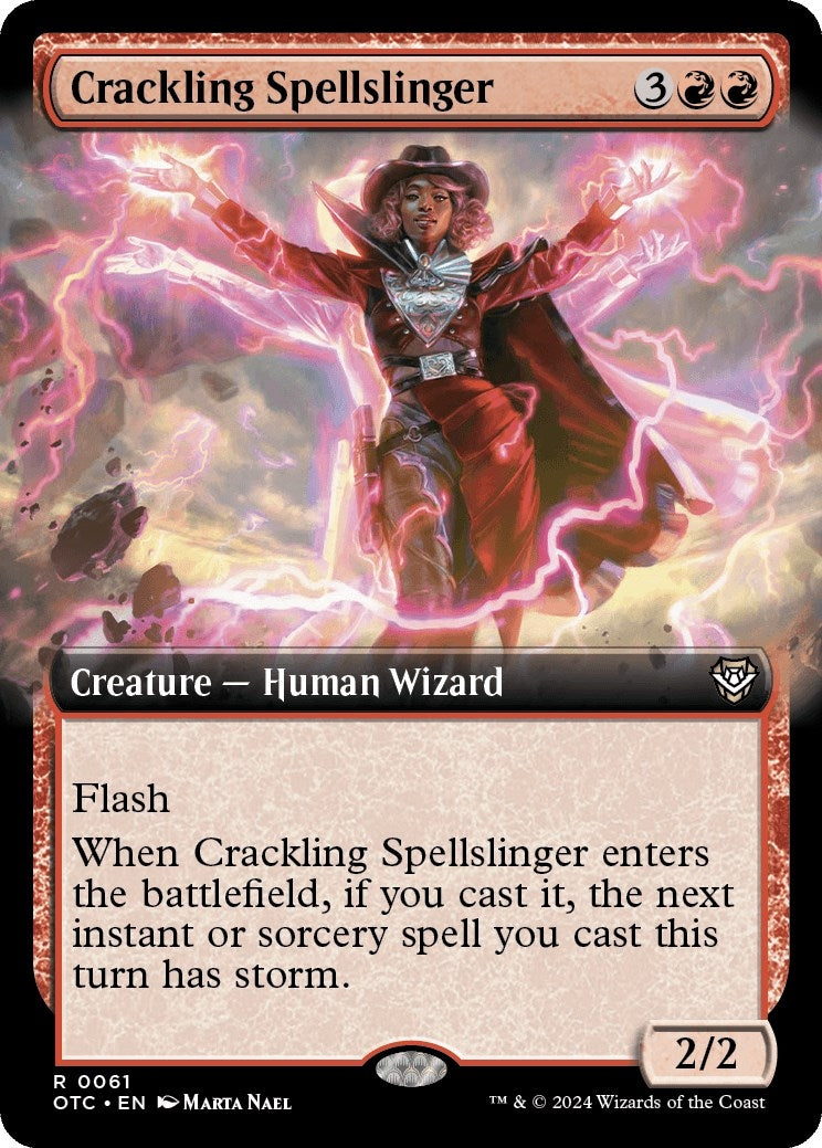 Image for Crackling Spellslinger (Extended Art) (61) (Commander: Outlaws of Thunder Junction) - Magic: The Gathering