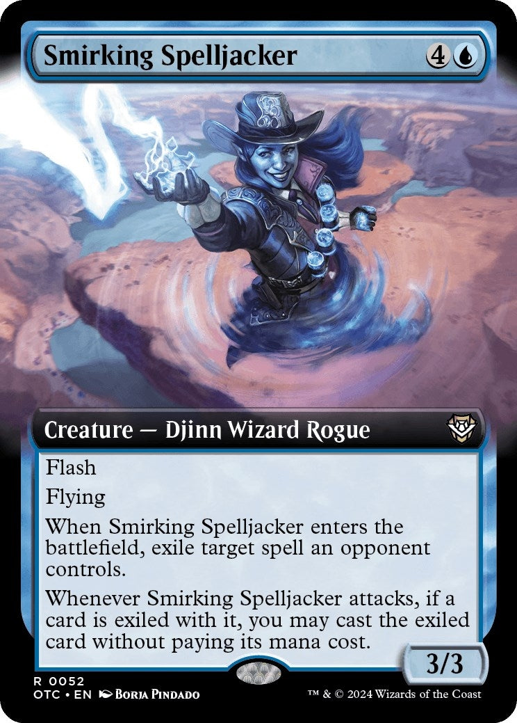 Image for Smirking Spelljacker (Extended Art) (52) (Commander: Outlaws of Thunder Junction) - Magic: The Gathering