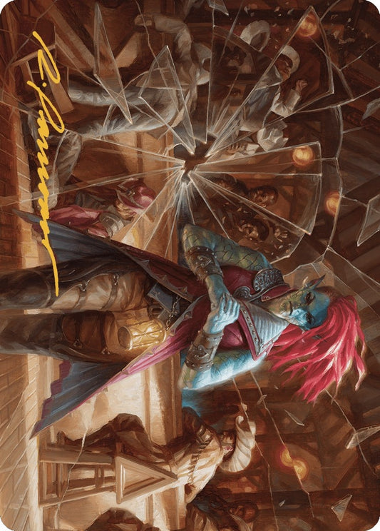 Image for Obeka, Splitter of Seconds Art Card (Gold-Stamped Signature) (28) (Art Series: Outlaws of Thunder Junction) - Magic: The Gathering