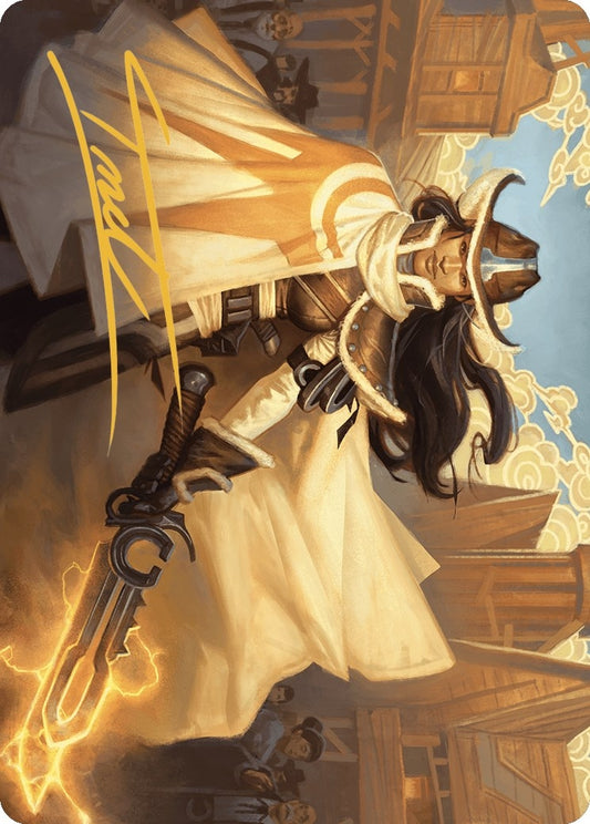 Image for Omenport Vigilante Art Card (Gold-Stamped Signature) (3) (Art Series: Outlaws of Thunder Junction) - Magic: The Gathering