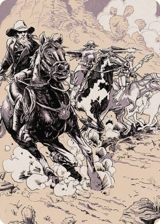 Image for Overwhelming Forces Art Card (40) (Art Series: Outlaws of Thunder Junction) - Magic: The Gathering