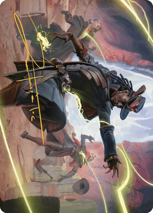 Image for Lilah, Undefeated Slickshot Art Card (Gold-Stamped Signature) (26) (Art Series: Outlaws of Thunder Junction) - Magic: The Gathering