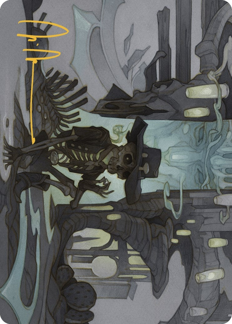 Image for Tinybones Joins Up Art Card (Gold-Stamped Signature) (9) (Art Series: Outlaws of Thunder Junction) - Magic: The Gathering