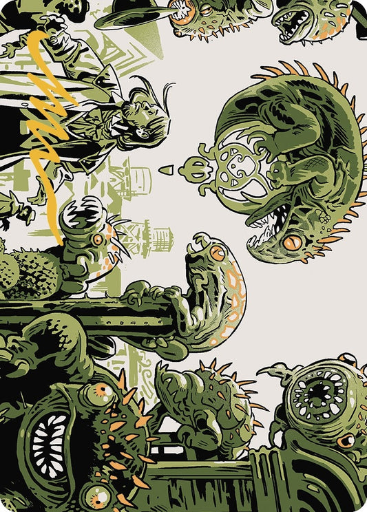 Image for Pest Infestation Art Card (Gold-Stamped Signature) (42) (Art Series: Outlaws of Thunder Junction) - Magic: The Gathering