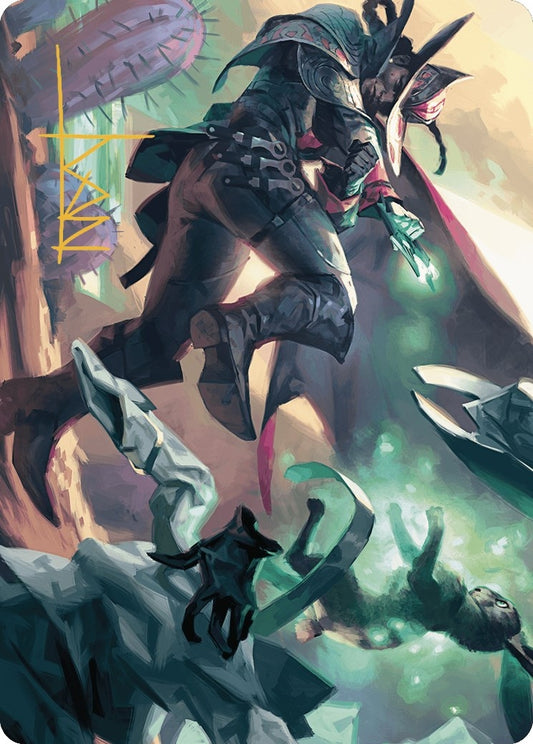 Image for Metamorphic Blast Art Card (Gold-Stamped Signature) (7) (Art Series: Outlaws of Thunder Junction) - Magic: The Gathering