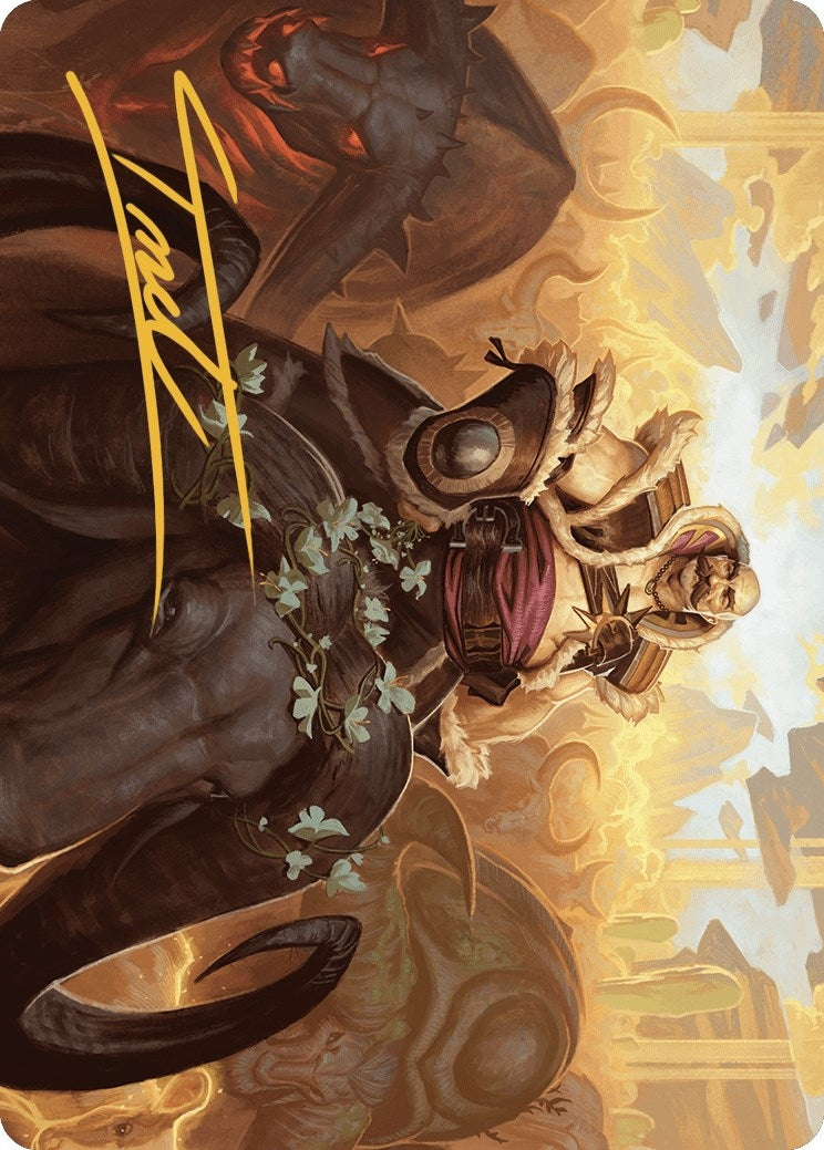 Image for Bruse Tarl, Roving Rancher Art Card (Gold-Stamped Signature) (20) (Art Series: Outlaws of Thunder Junction) - Magic: The Gathering