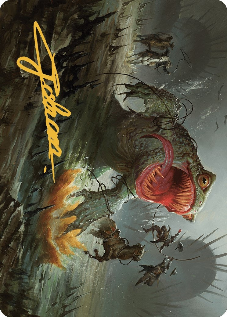 Image for The Gitrog, Ravenous Ride Art Card (Gold-Stamped Signature) (22) (Art Series: Outlaws of Thunder Junction) - Magic: The Gathering