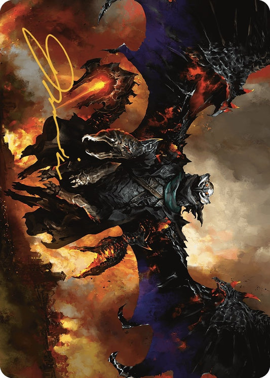 Image for Akul the Unrepentant Art Card (Gold-Stamped Signature) (16) (Art Series: Outlaws of Thunder Junction) - Magic: The Gathering