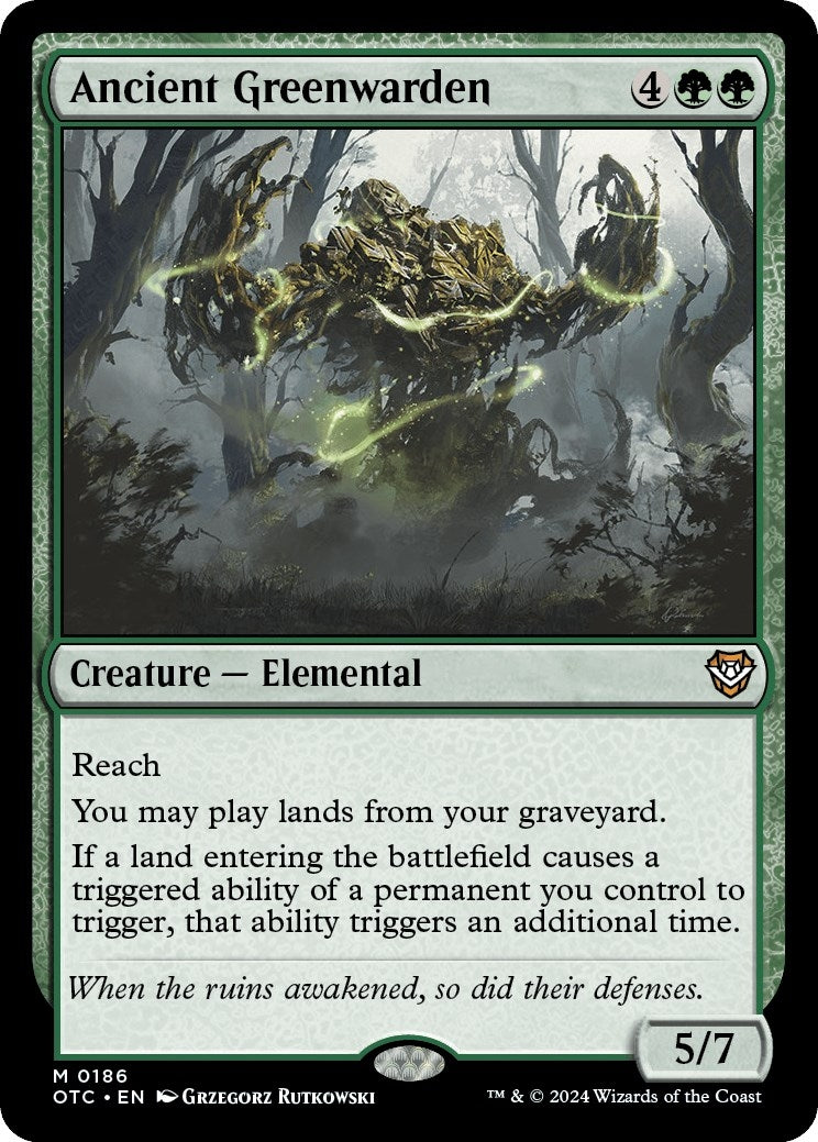 Image for Ancient Greenwarden (186) (Commander: Outlaws of Thunder Junction) - Magic: The Gathering
