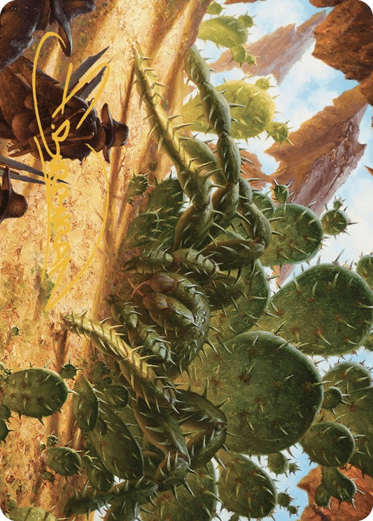 Image for Cactarantula Art Card (Gold-Stamped Signature) (12) (Art Series: Outlaws of Thunder Junction) - Magic: The Gathering