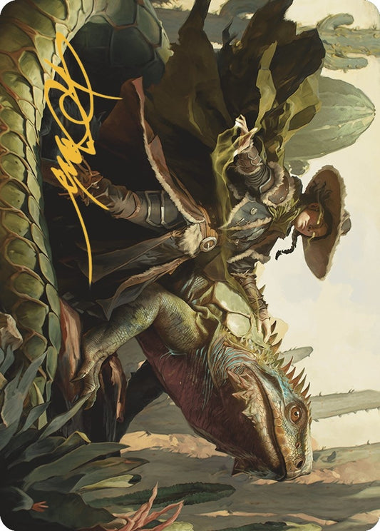 Image for Outcaster Trailblazer Art Card (Gold-Stamped Signature) (14) (Art Series: Outlaws of Thunder Junction) - Magic: The Gathering