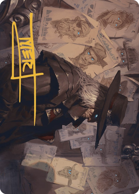 Image for Lazav, Familiar Stranger Art Card (Gold-Stamped Signature) (25) (Art Series: Outlaws of Thunder Junction) - Magic: The Gathering