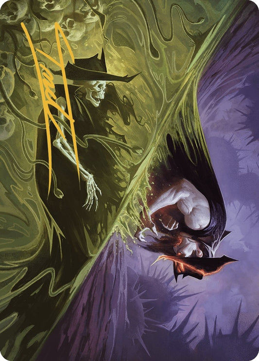 Image for Pillage the Bog Art Card (Gold-Stamped Signature) (30) (Art Series: Outlaws of Thunder Junction) - Magic: The Gathering