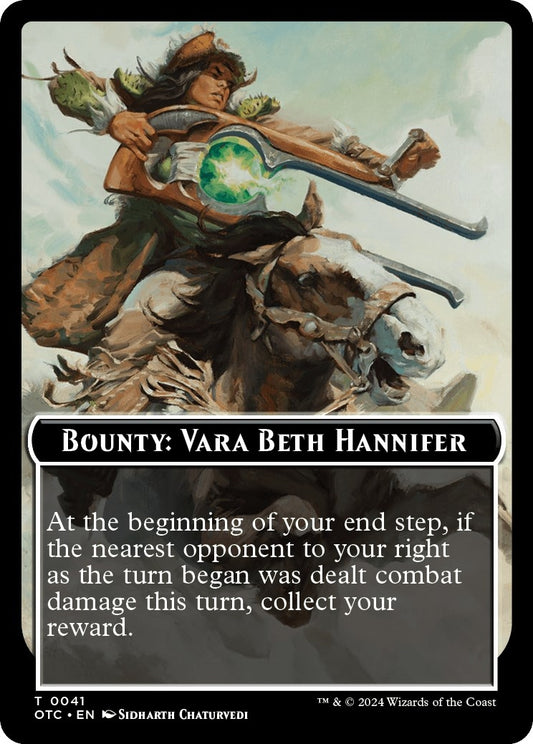 Image for Bounty: Vara Beth Hannifer // Bounty Rules Double-Sided Token (41) (Commander: Outlaws of Thunder Junction) - Magic: The Gathering