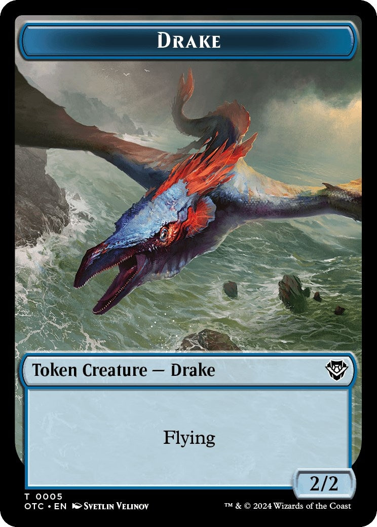 Image for Drake // Soldier (0026) Double-Sided Token (5 // 26) (Commander: Outlaws of Thunder Junction) - Magic: The Gathering