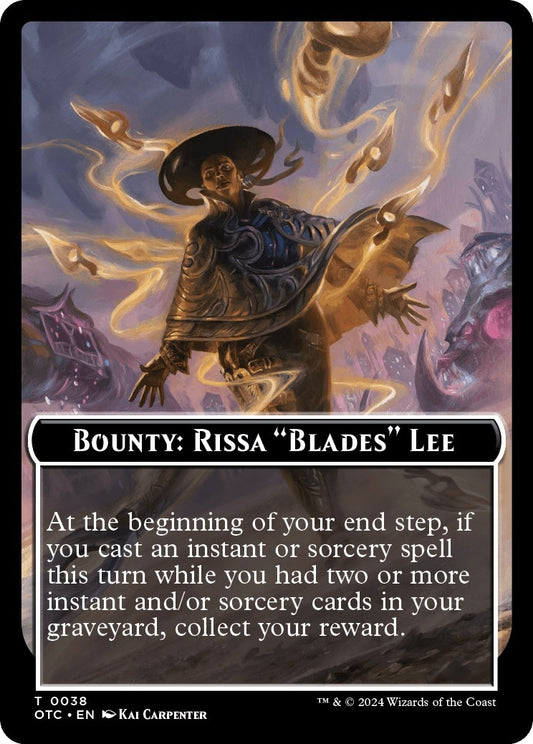 Image for Bounty: Rissa "Blades" Lee // Bounty Rules Double-Sided Token (38) (Commander: Outlaws of Thunder Junction) - Magic: The Gathering