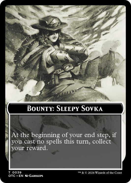 Image for Bounty: Sleepy Sovka // Bounty Rules Double-Sided Token (39) (Commander: Outlaws of Thunder Junction) - Magic: The Gathering