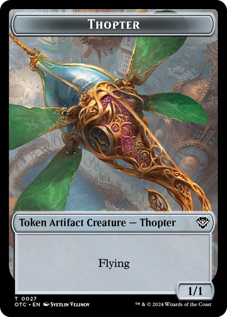 Image for Thopter // Manifest Double-Sided Token (27 // 28) (Commander: Outlaws of Thunder Junction) - Magic: The Gathering
