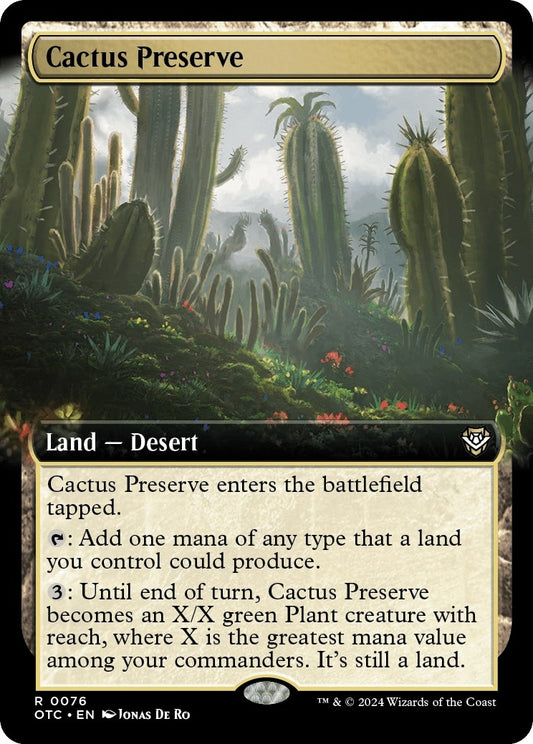 Image for Cactus Preserve (Extended Art) (76) (Commander: Outlaws of Thunder Junction) - Magic: The Gathering