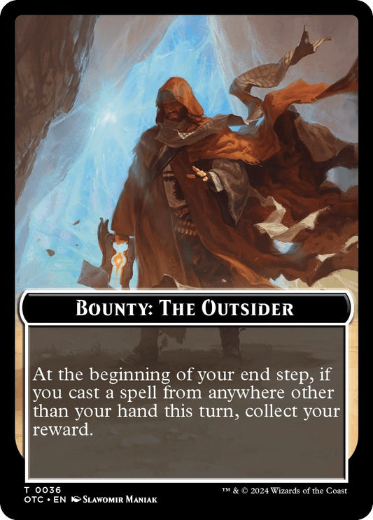 Image for Bounty: The Outsider // Bounty Rules Double-Sided Token (36) (Commander: Outlaws of Thunder Junction) - Magic: The Gathering