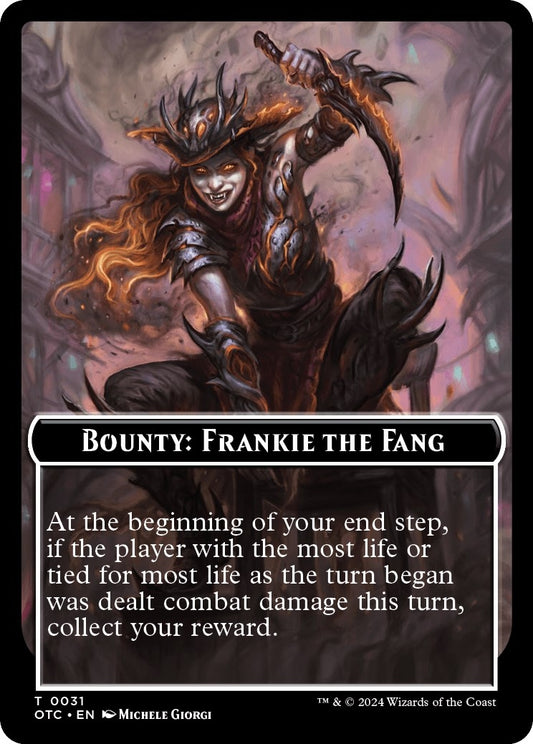 Image for Bounty: Frankie the Fang // Bounty Rules Double-Sided Token (31) (Commander: Outlaws of Thunder Junction) - Magic: The Gathering