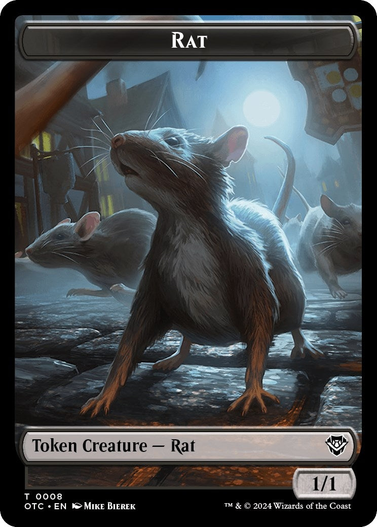 Image for Rat // Blood Double-Sided Token (8 // 24) (Commander: Outlaws of Thunder Junction) - Magic: The Gathering
