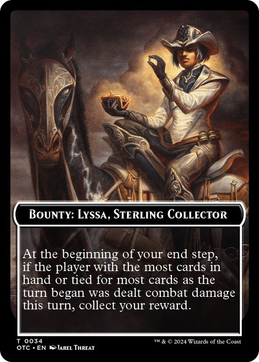Image for Bounty: Lyssa, Sterling Collector // Bounty Rules Double-Sided Token (34) (Commander: Outlaws of Thunder Junction) - Magic: The Gathering