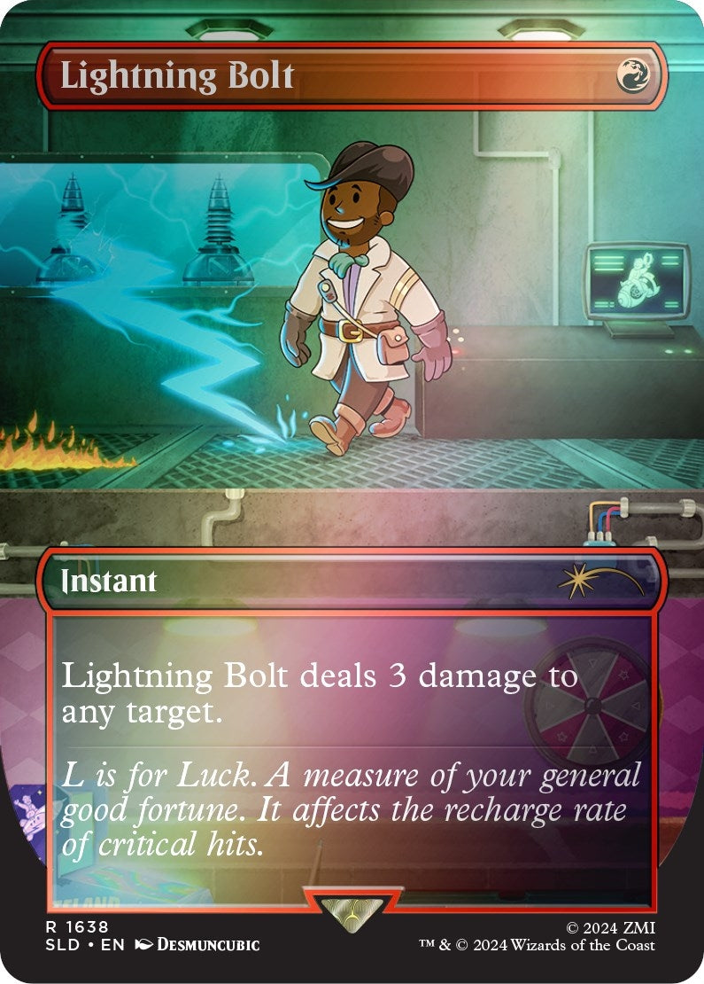 Image for Lightning Bolt (1638) (Rainbow Foil) (1638) (Secret Lair Drop Series) - Magic: The Gathering