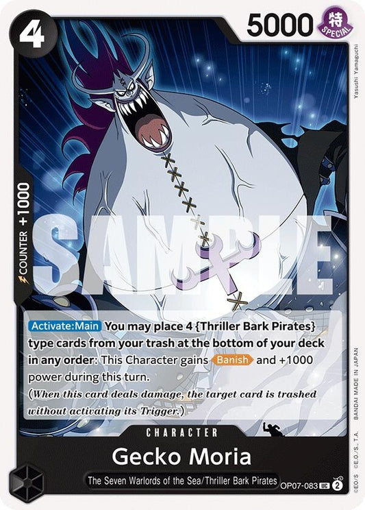 Image for Gecko Moria (083) (OP07-083) (500 Years in the Future) - One Piece Card Game