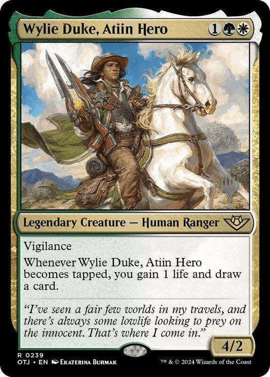 Image for Wylie Duke, Atiin Hero (239) (Promo Pack: Outlaws of Thunder Junction) - Magic: The Gathering