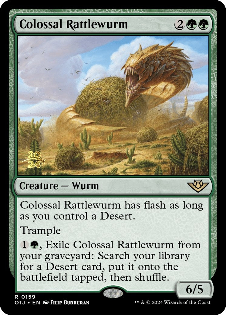 Image for Colossal Rattlewurm (159) (Prerelease Cards) - Magic: The Gathering