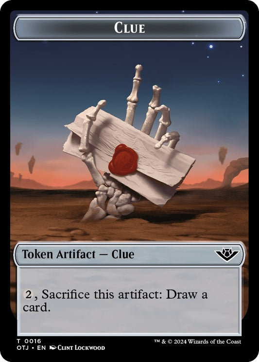 Image for Clue // Plot Double-Sided Token (16 // 20) (Outlaws of Thunder Junction) - Magic: The Gathering