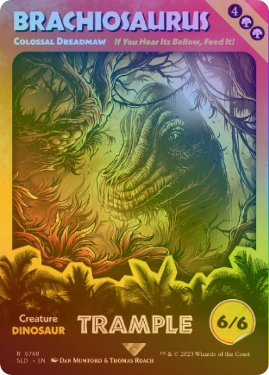 Image for Brachiosaurus - Colossal Dreadmaw (Rainbow Foil) (740) (Secret Lair Drop Series) - Magic: The Gathering