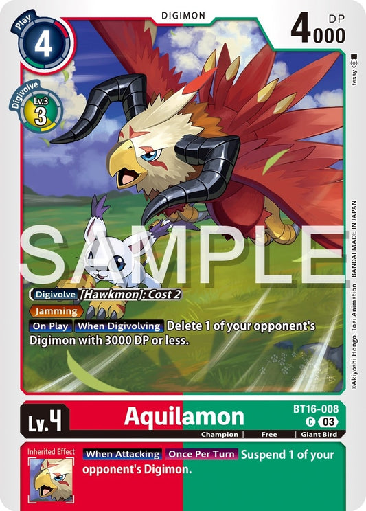 Image for Aquilamon (BT16-008 C) (Beginning Observer) - Digimon Card Game