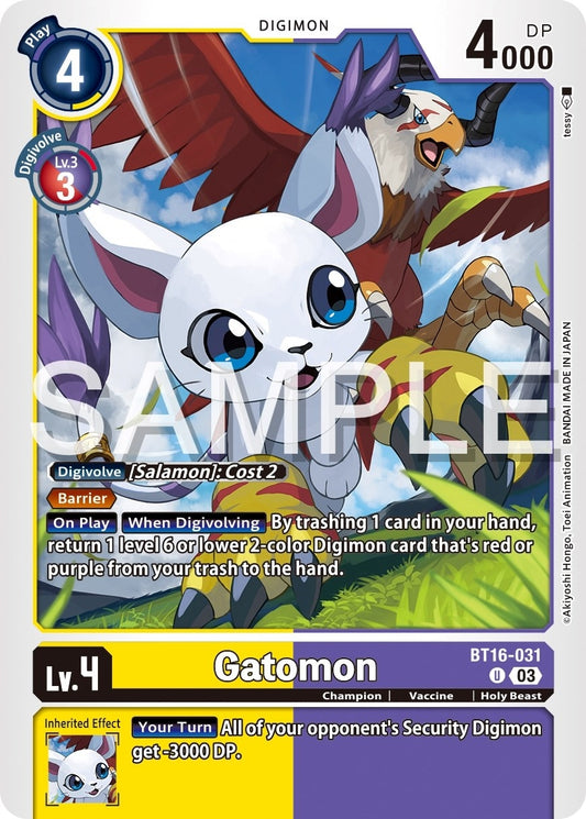 Image for Gatomon (BT16-031 U) (Beginning Observer) - Digimon Card Game