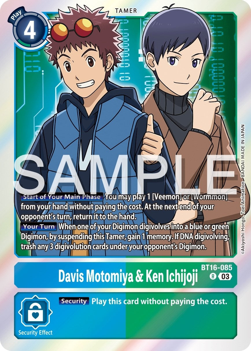 Image for Davis Motomiya & Ken Ichijoji (BT16-085 R) (Beginning Observer) - Digimon Card Game