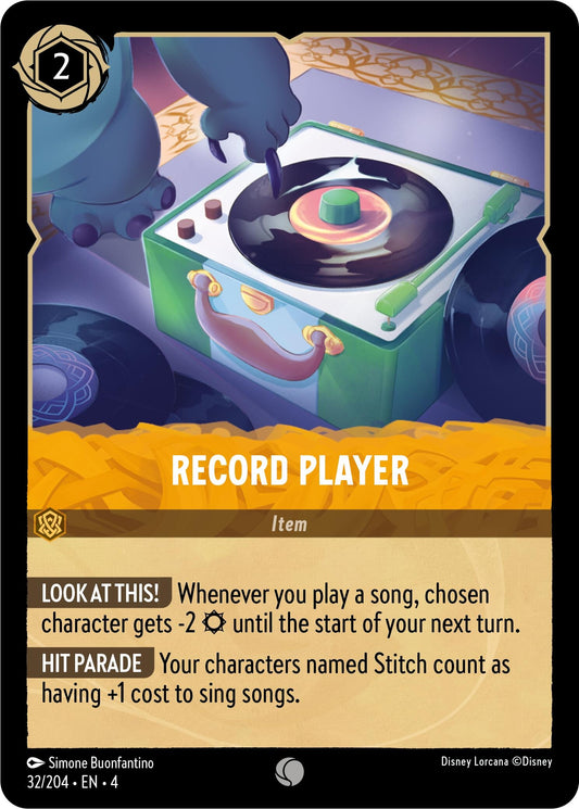 Image for Record Player (32/204) (Ursula's Return) - Disney Lorcana