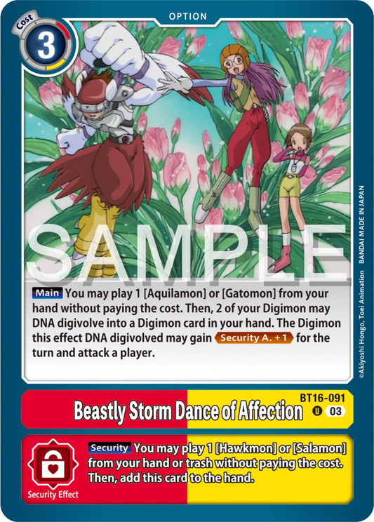 Image for Beastly Storm Dance of Affection (BT16-091 U) (Beginning Observer) - Digimon Card Game