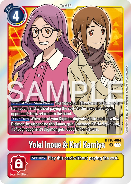 Image for Yolei Inoue & Kari Kamiya (BT16-084 R) (Beginning Observer) - Digimon Card Game