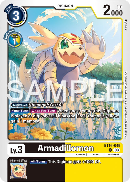 Image for Armadillomon (BT16-049 C) (Beginning Observer) - Digimon Card Game