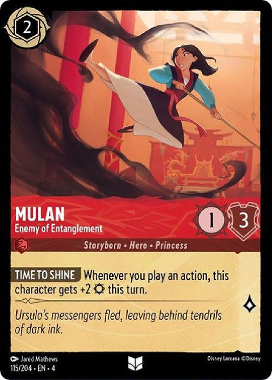 Image for Mulan - Enemy of Entanglement (115/204) (Ursula's Return) - Disney Lorcana