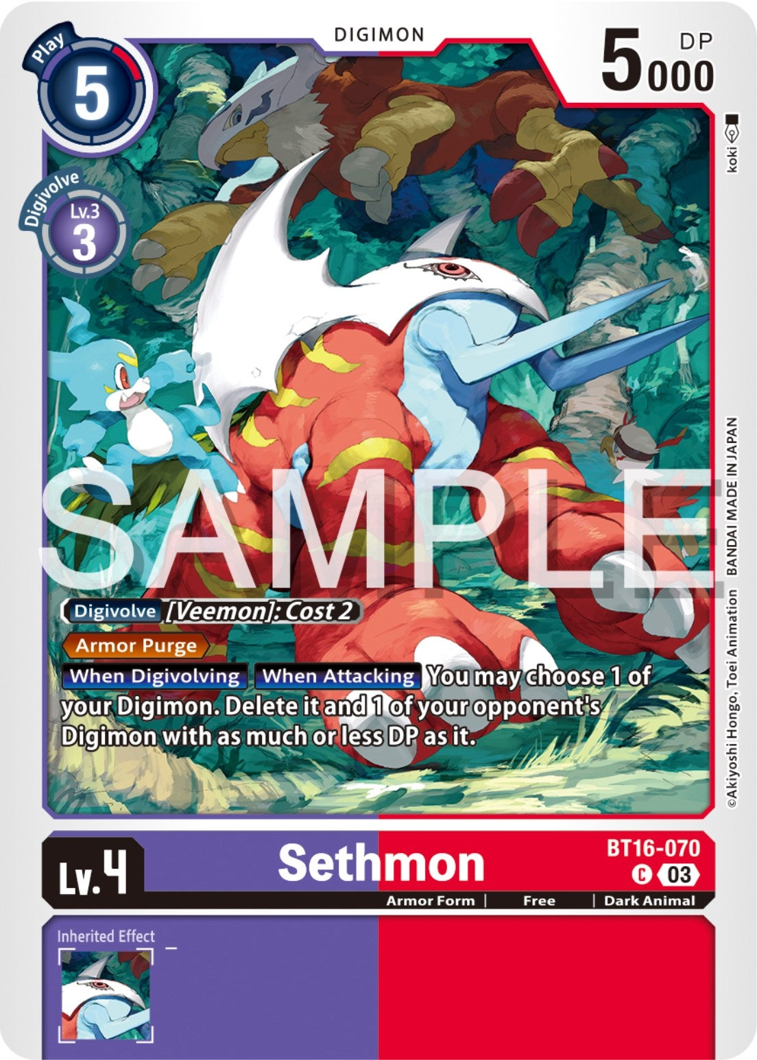 Image for Sethmon (BT16-070 C) (Beginning Observer) - Digimon Card Game