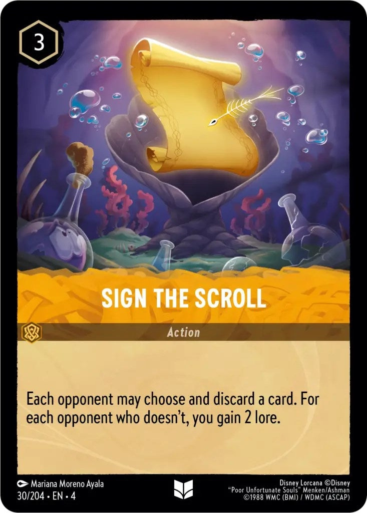 Image for Sign the Scroll (30/204) (Ursula's Return) - Disney Lorcana